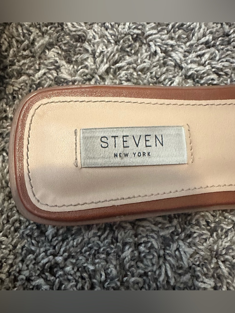 Steven New York Women's Tan Slide Sandals with Cutout Strap Detail sz8 - Picture 4 of 6